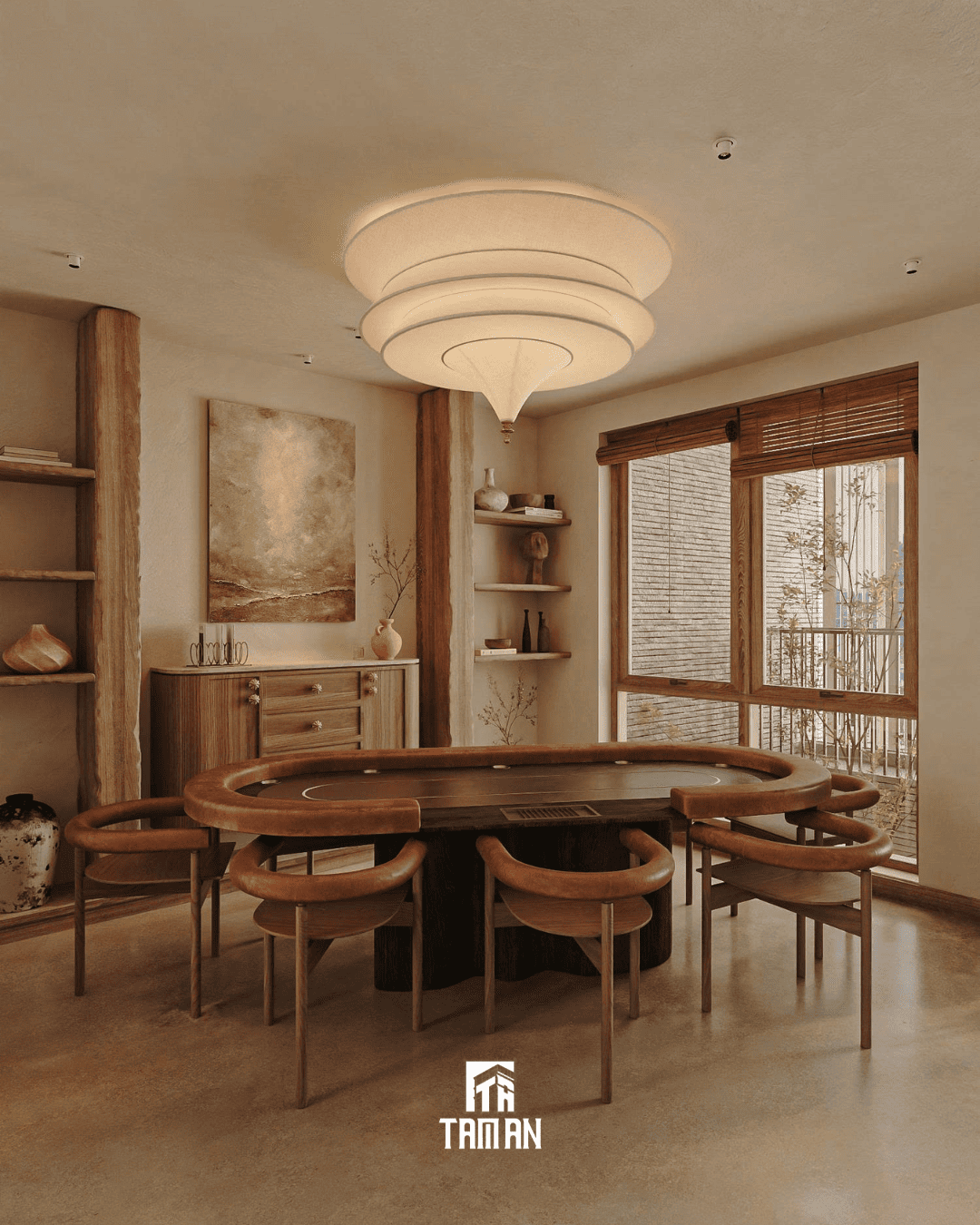 Từng chi tiết được tính toán kỹ lưỡng để thể hiện trọn vẹn tinh thần Wabi-sabi