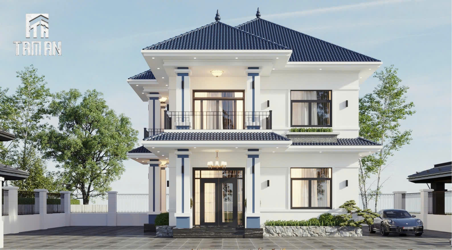 Biệt Thự Tân Cổ Điển 2 Tầng Tại Bắc Giang – Vẻ Đẹp Sang Trọng Vượt Thời Gian