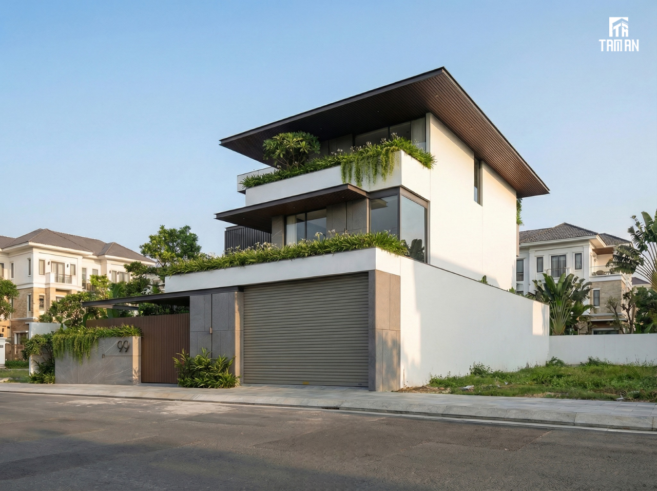 Toàn cảnh ngôi nhà nhìn từ bên ngoài