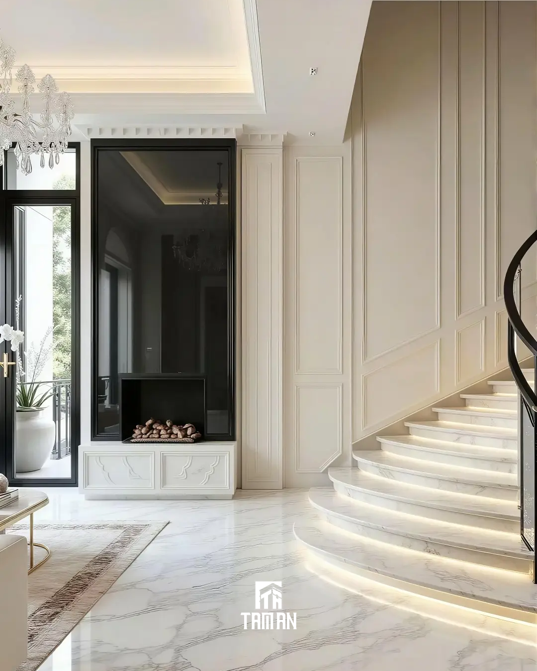 Sắc trắng trang nhã là gam màu chủ đạo của ngôi nhà