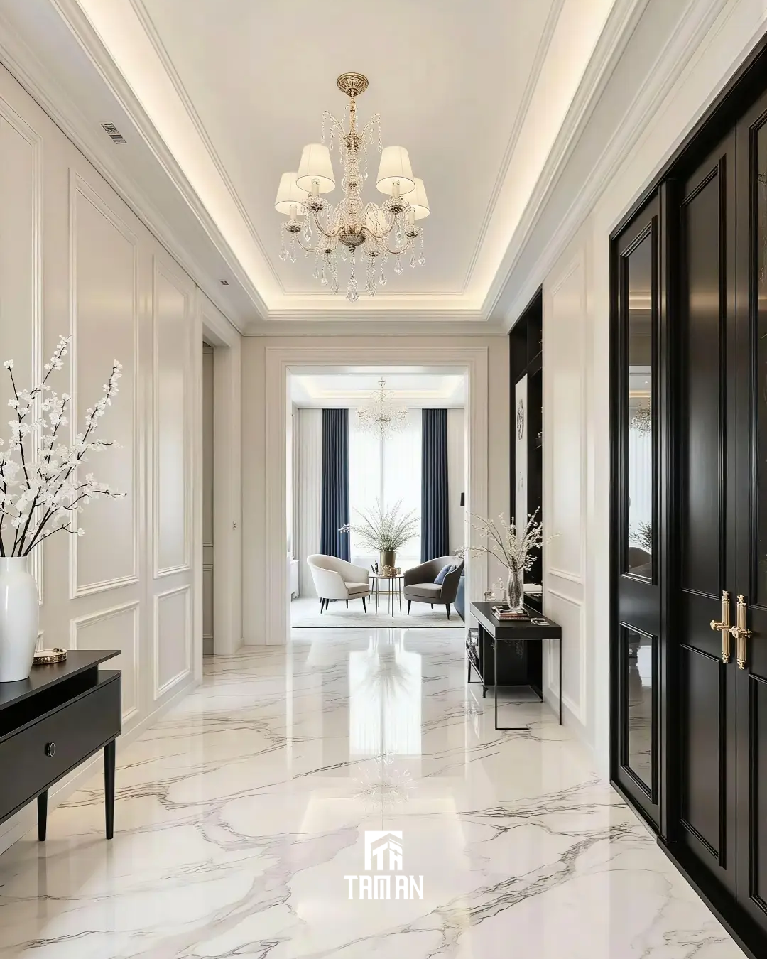 Chất liệu đá giúp tổng thể ngôi nhà bắt sáng tự nhiên