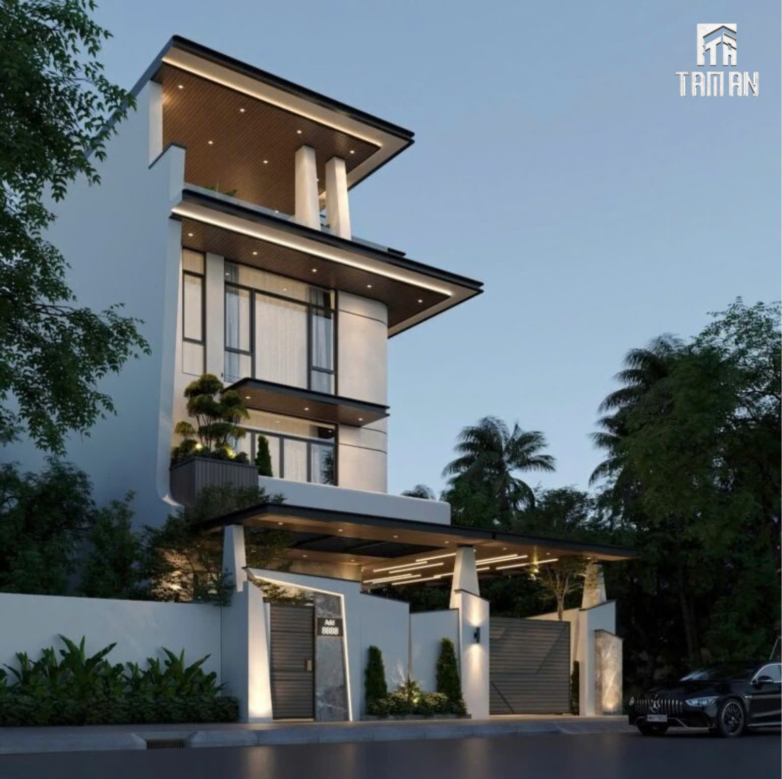 Sắc xanh thiên nhiên là điểm nhấn giúp tạo nên sinh khí cho ngôi nhà