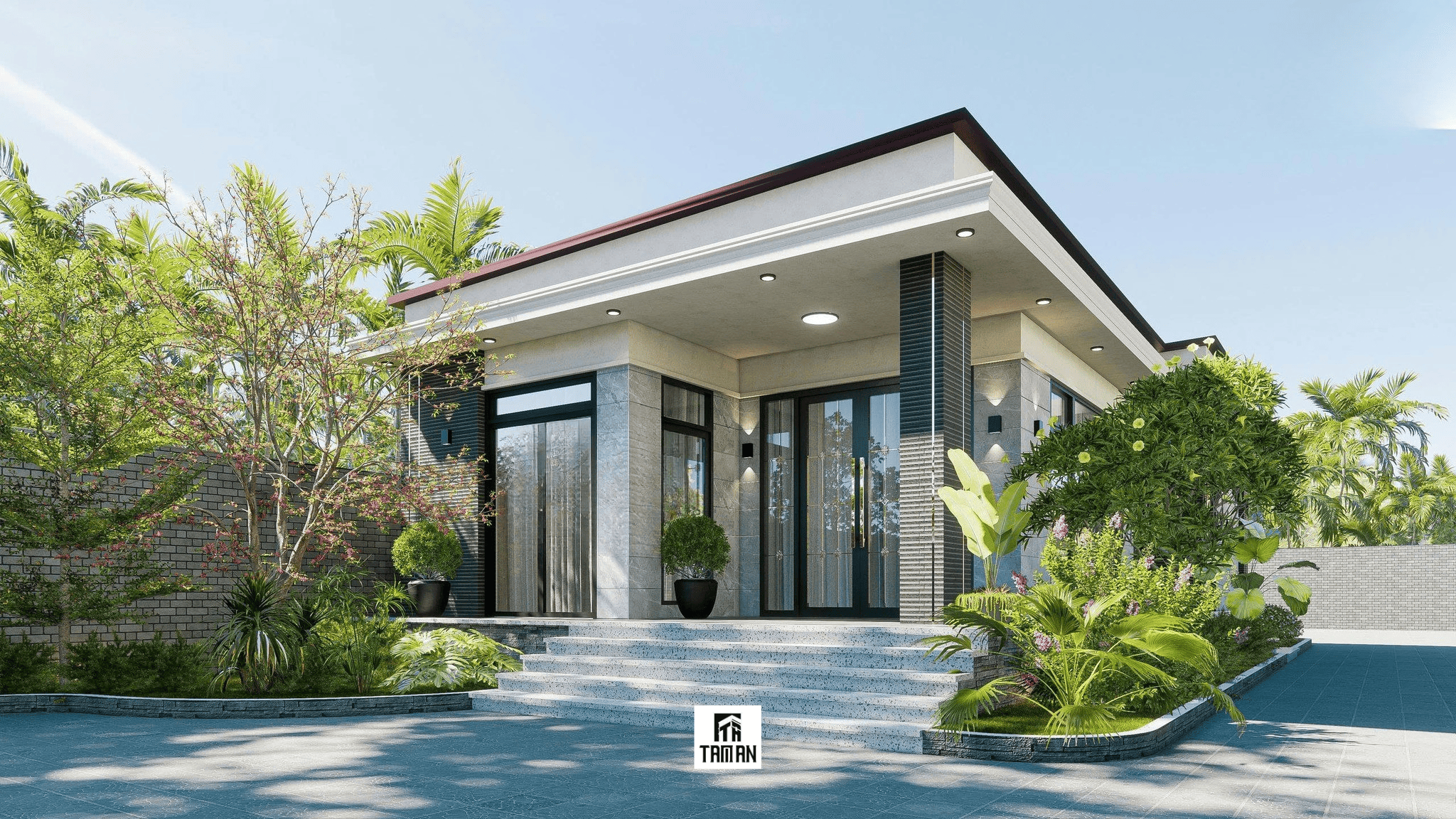 Các vật liệu ngoại thất được tính toán để vừa đảm bảo yếu tố thẩm mỹ vừa có độ bền cao