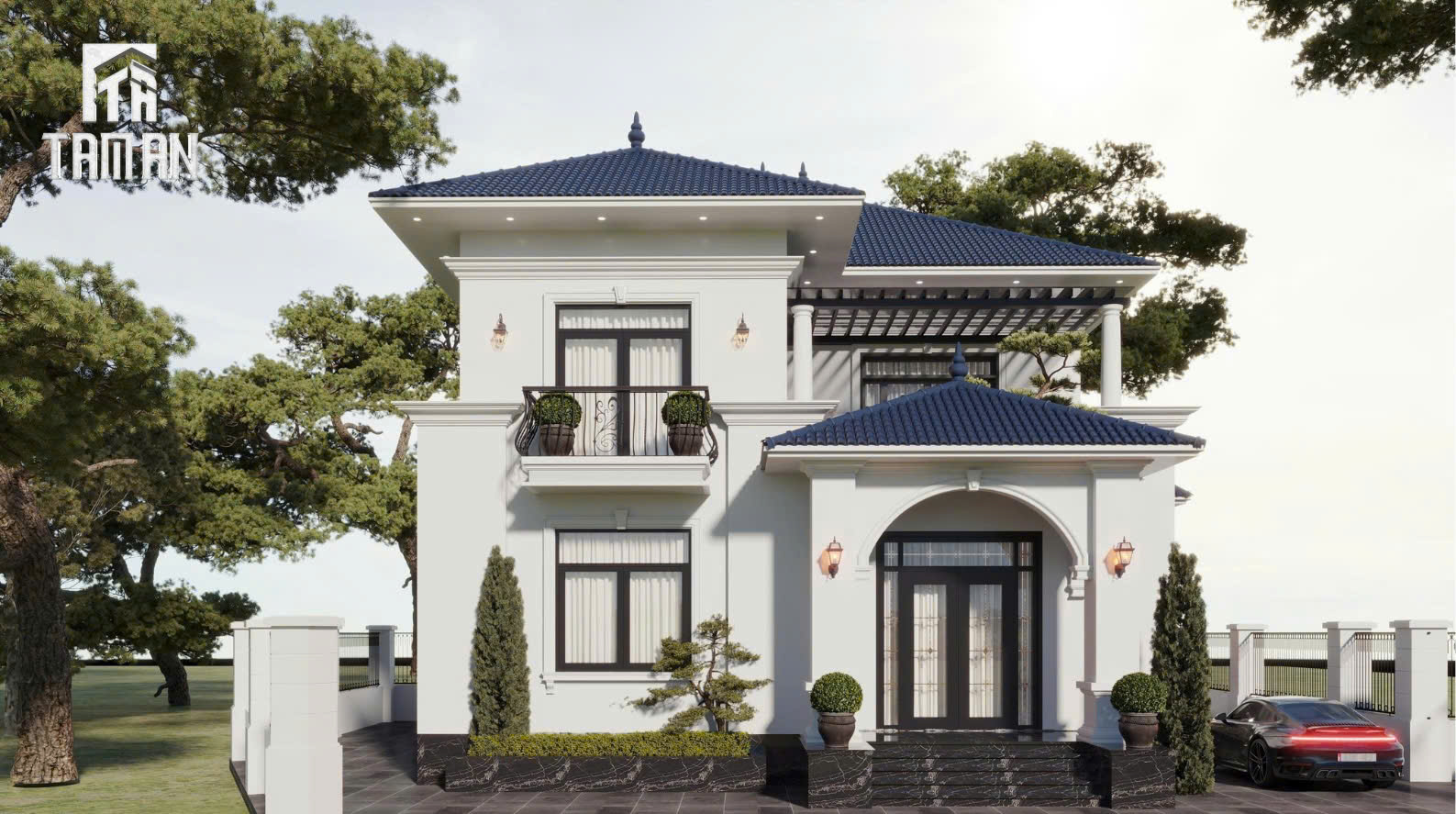 Đông Tây gặp gỡ qua kiến trúc tân cổ kế hợp hệ mái Nhật