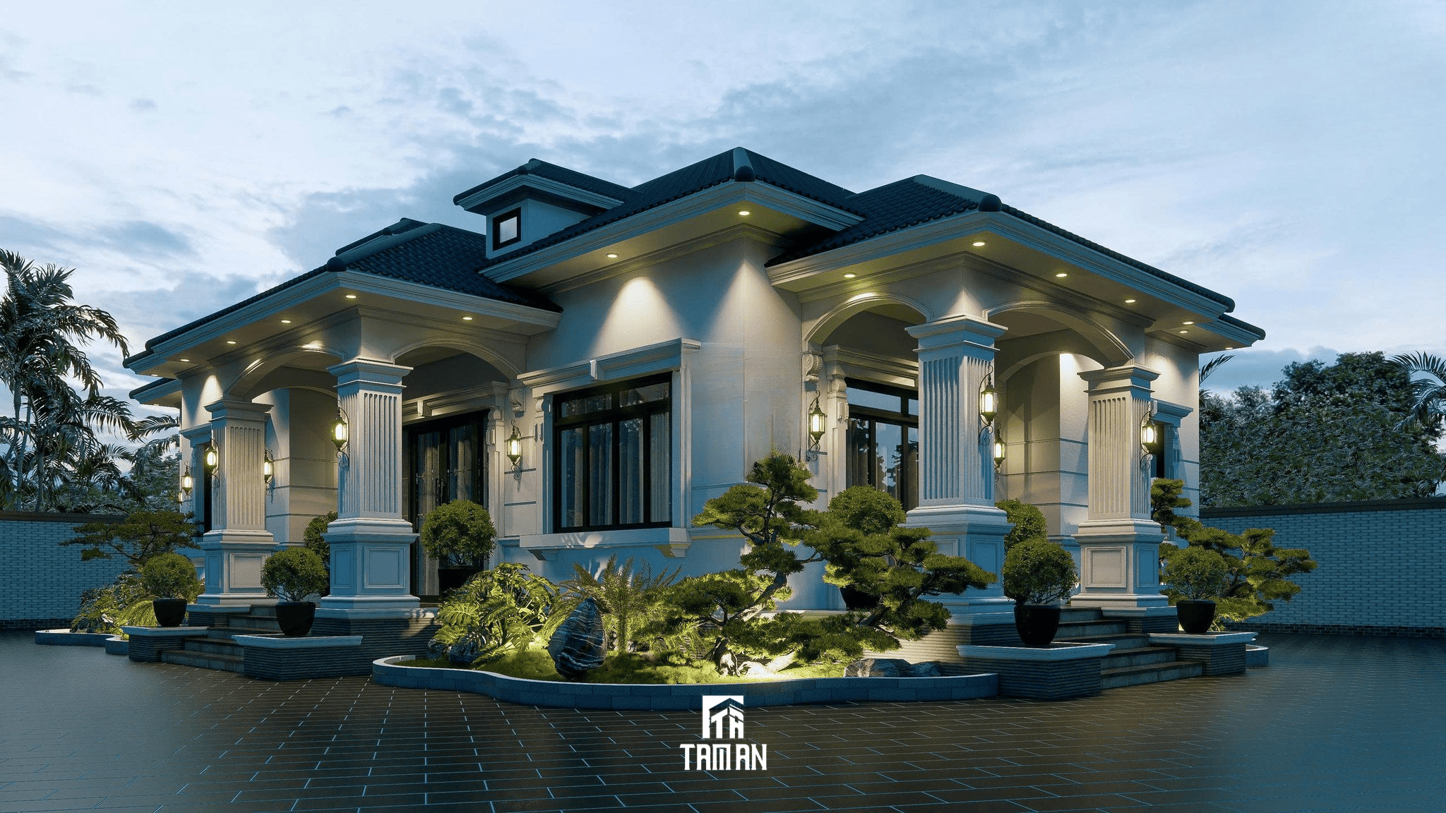 Ngôi nhà nổi bật khi lên đèn 