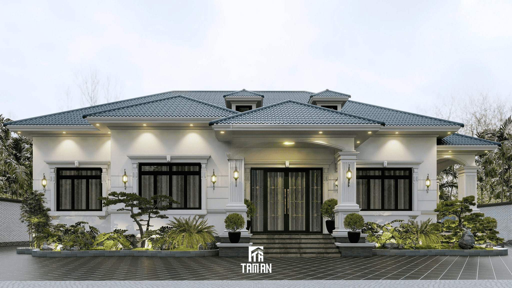 Ngôi nhà mang sắc trắng sang trọng, thanh lịch